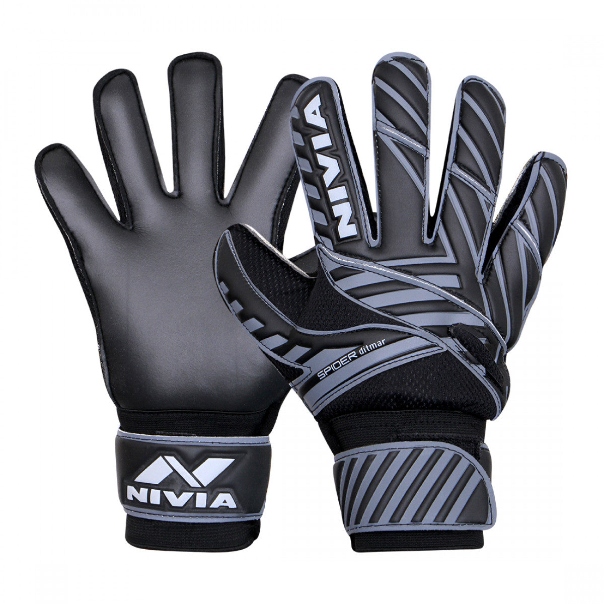 NIVIA Ditmar Spider Football GoalKeeper Gloves Black