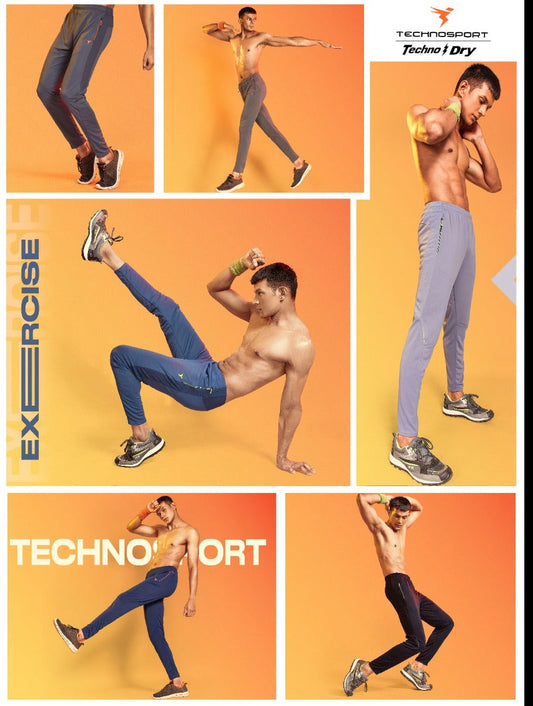 TechnoSport Men's Dry-Fit Solid Track Pants OR-25