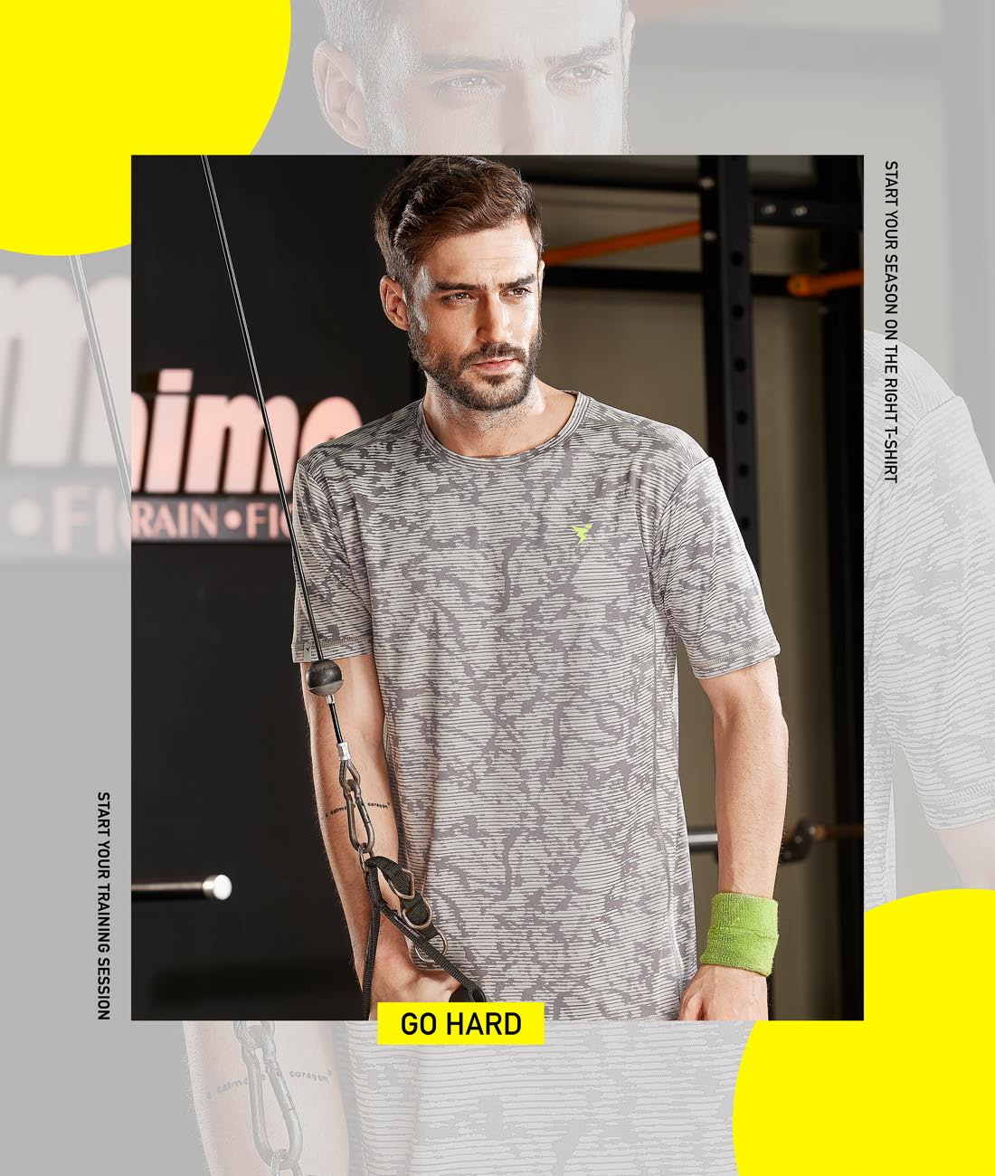 TechnoSport Crew Neck Half Sleeve Dry Fit T Shirt for Men OR-60 (Light Grey)