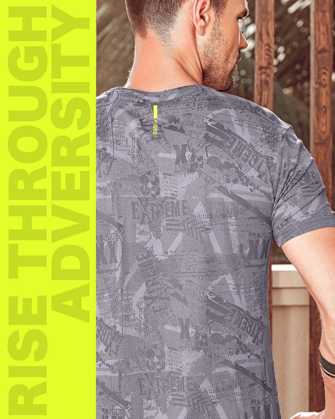TechnoSport Crew Neck Half Sleeve Dry Fit T Shirt for Men OR-60 (Light Grey)