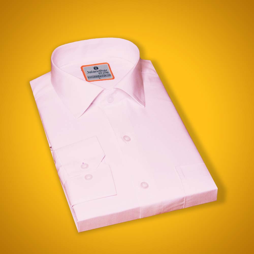 Men's Formal Shirt Blend Cotton Regular Fit Pink