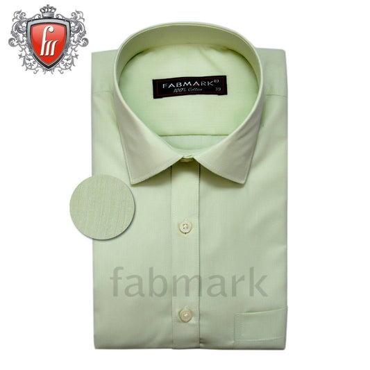 Fabmark Men's Formal Cotton Shirt Pista