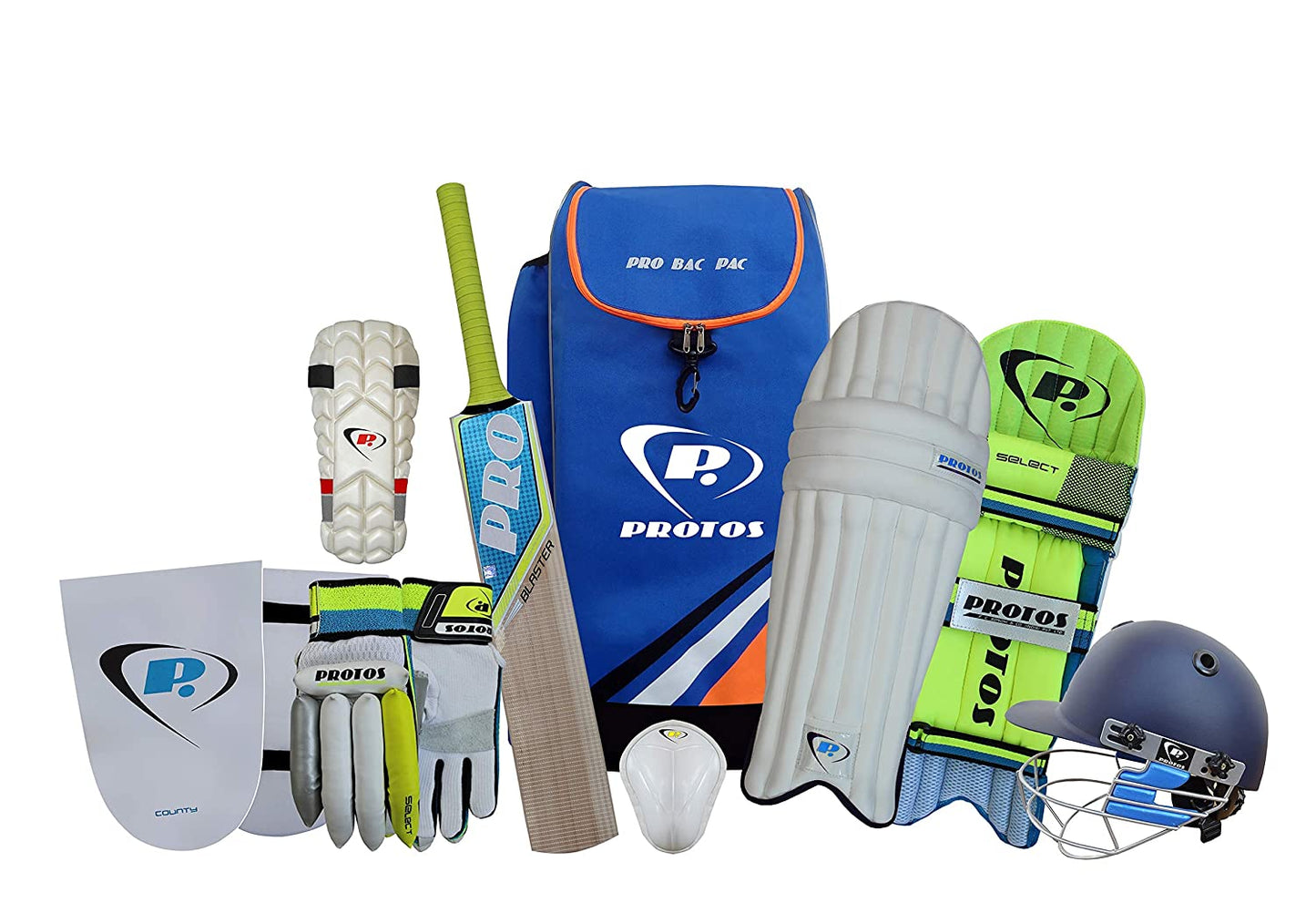 Protos Complete Kashmir Willow Cricket Kit