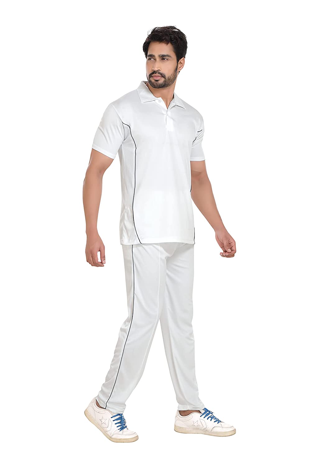 White Cricket Dress Half Sleeve For Men