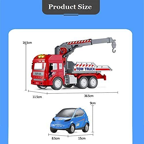 Weebles Wobble Push and Go Friction Powered Tow Truck Toy with Car