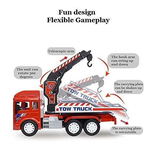 Weebles Wobble Push and Go Friction Powered Tow Truck Toy with Car