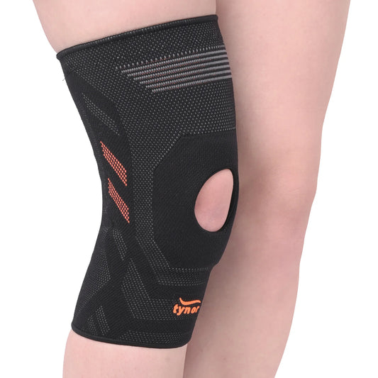 Tynor Knee Cap Air Pro (Open Patella) Black & Orange