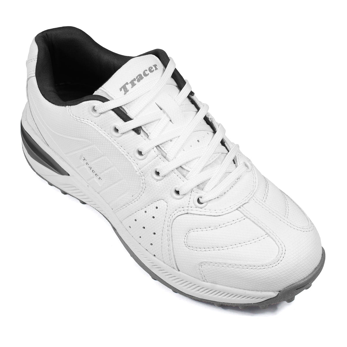 Tracer TR Spinner 11 Cricket Shoes - White/Grey