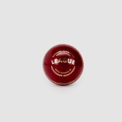 SG League Red Leather Cricket Ball