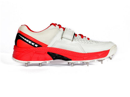 Sega Reach Spikes Cricket Shoes (White/Red)