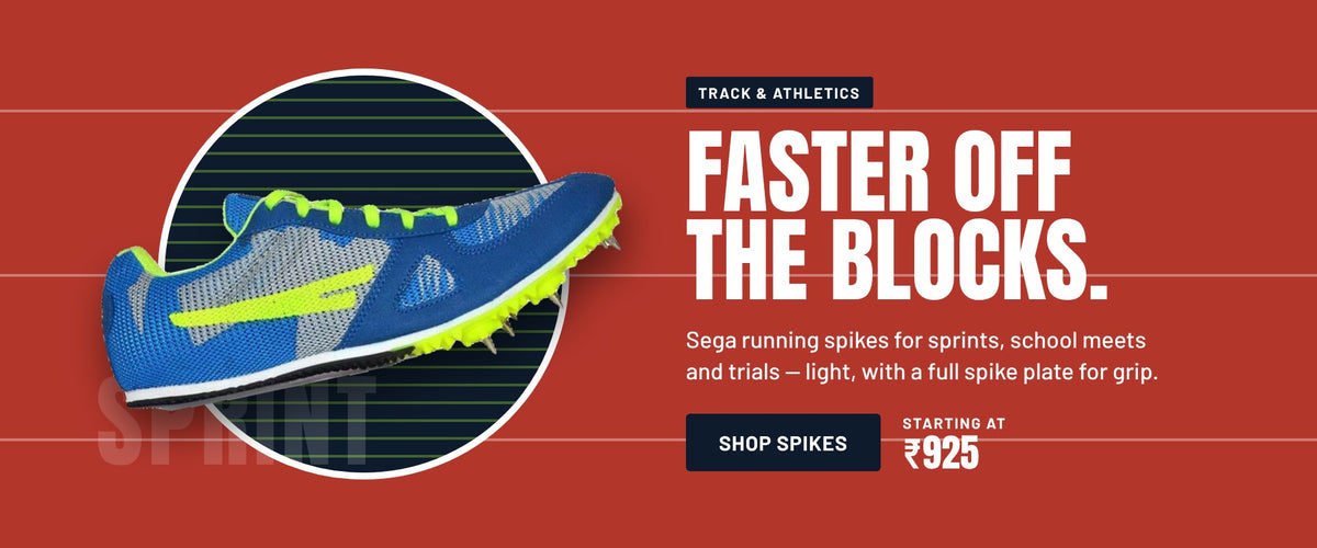 Sega running spikes from ₹925 – shop spikes