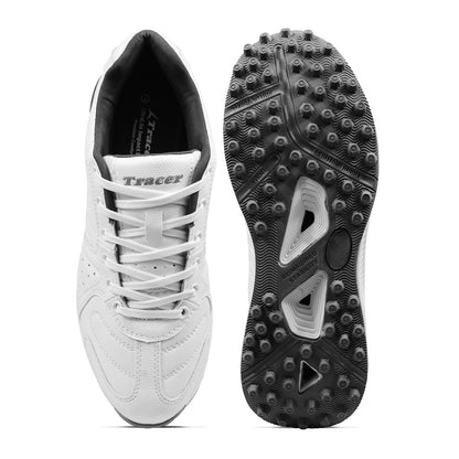 Tracer TR Spinner 11 Cricket Shoes - White/Grey