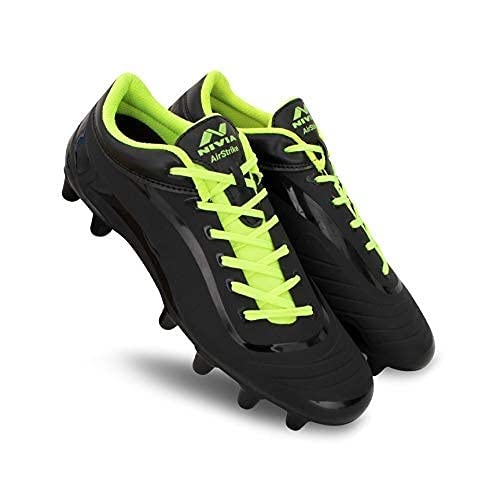 NIVIA Airstrike Football Shoes for Men (Black)