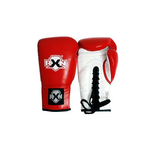 RXN Pro Boxing 2.0 Lace-up Boxing Gloves - Red