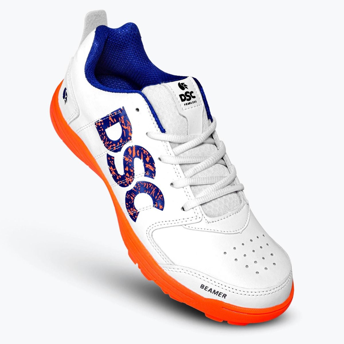 DSC Beamer Cricket Shoes (White/Orange)