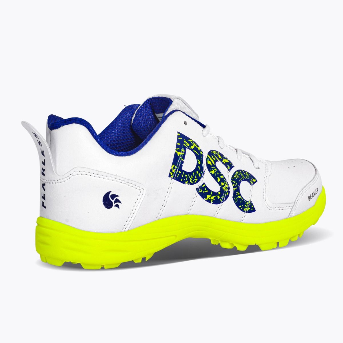 DSC Beamer Cricket Shoes - White/Yellow