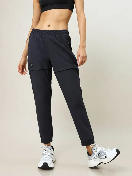 TechnoSport Women's Dry-Fit Solid Track W-126 (Black)