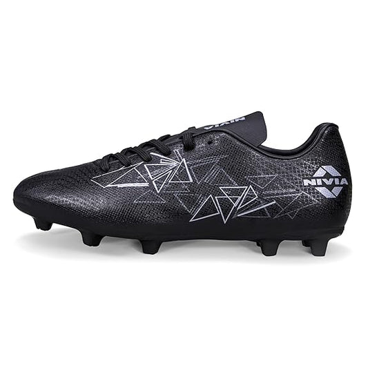 Nivia Carbonite 7.0 Football Shoes for Men (Black)
