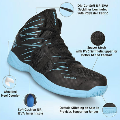 Nivia Panther 3.0 Basketball Shoes For Men (Black)