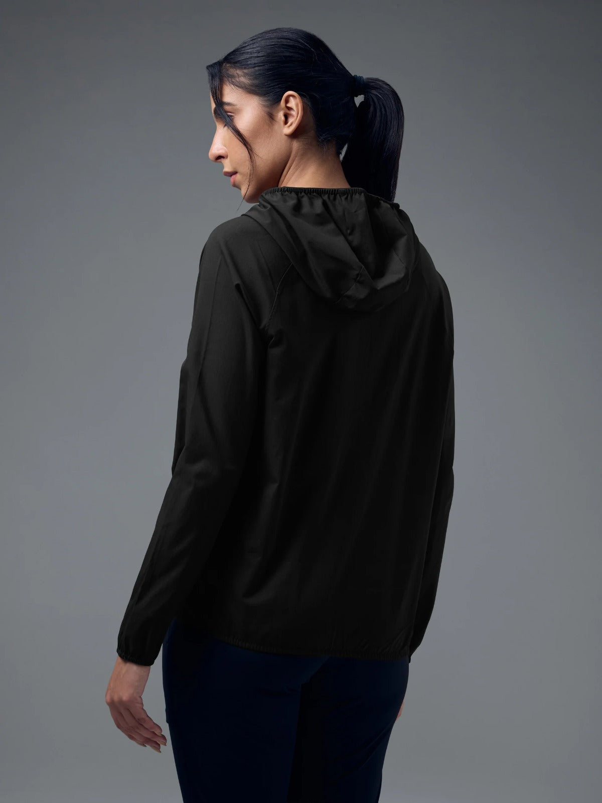 Technosport Slim Fit Hooded Jacket For Women WR-16 (Black)