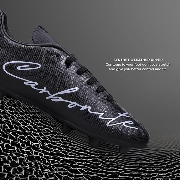 Nivia Carbonite 7.0 Football Shoes for Men (Black)
