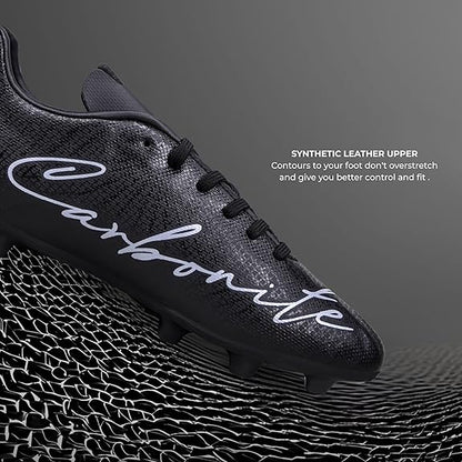 Nivia Carbonite 7.0 Football Shoes for Men (Black)