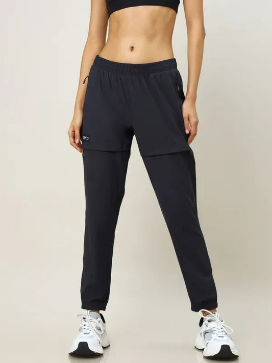 TechnoSport Women's Dry-Fit Solid Track W-126 (Black)