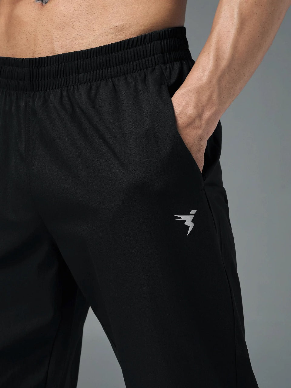 TechnoSport Men's Ragular-Fit Solid Track OR-229 (Black)