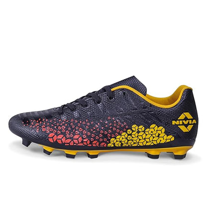Nivia Ignite Football Shoes for Men (Black/Yellow)