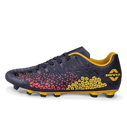 Nivia Ignite Football Shoes for Men (Black/Yellow)