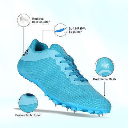 Nivia Stride 3.0 Spike Running Shoes For Men  (Blue)