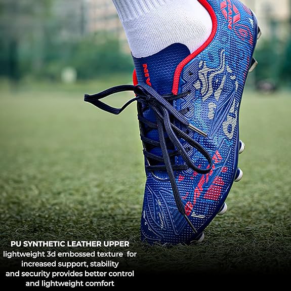 NIVIA Safari Football Shoes for Men (Blue)