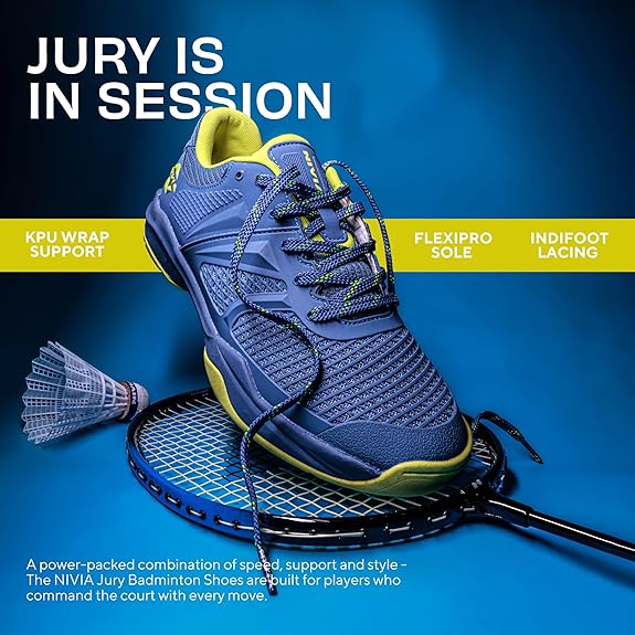 Nivia Jury Badminton Shoes For Men - Blue