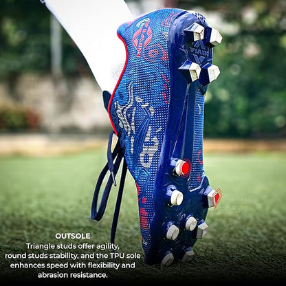 NIVIA Safari Football Shoes for Men (Blue)