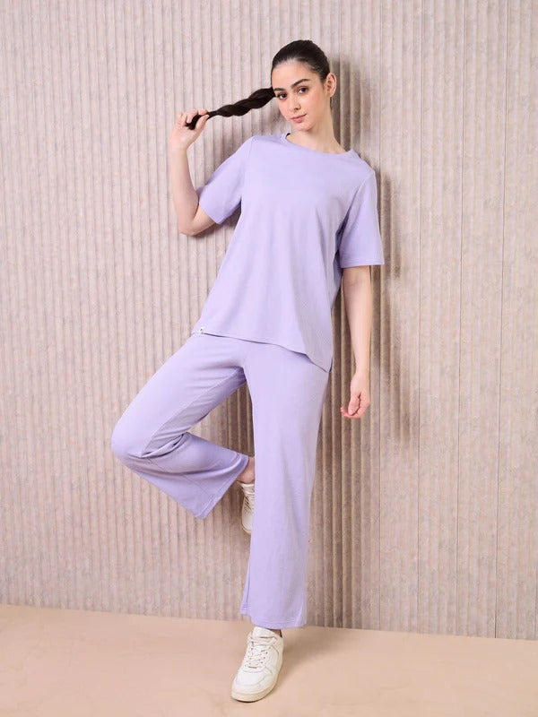Technosport Women Relaxed Fit Trackpants WR-133 - Blue Berry Violet Mel