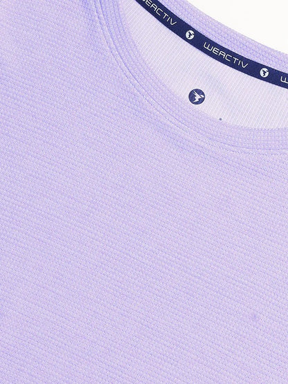Technosport Women Relaxed Fit Round Neck T-shirt WR-132 (Blue Berry Violet Mel)