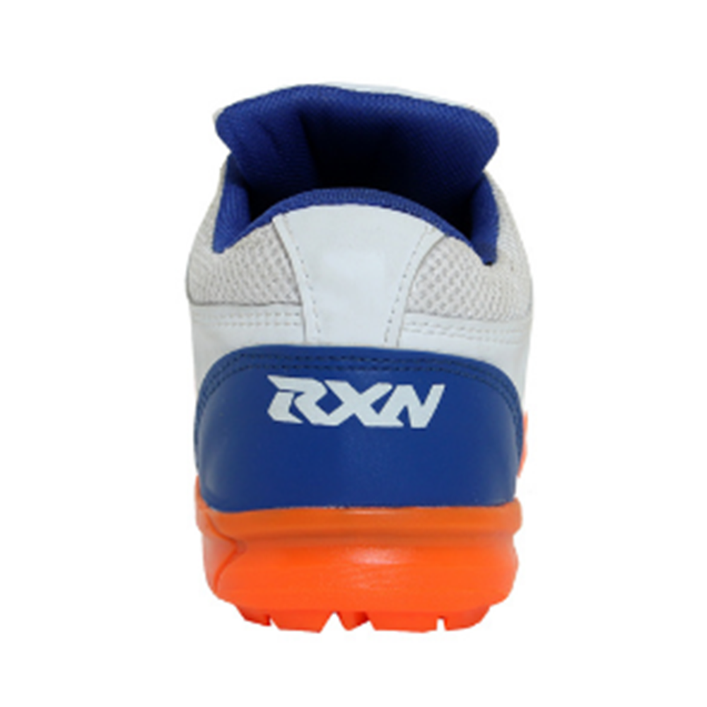 RXN Champion Cricket Shoes - White/Blue/Orange