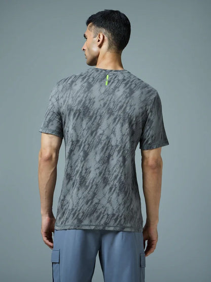 TechnoSport Crew Neck Half Sleeve Dry Fit T Shirt for Men OR-60 (Carbon grey)