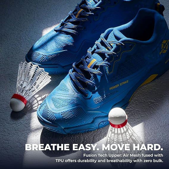 Nivia Powerstrike 4.0 Badminton Shoes for Men (Core Blue)