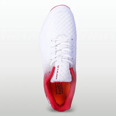 Nivia Crick-1000 Spikes Cricket Shoes for Men - White/Red