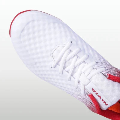 Nivia Crick-1000 Spikes Cricket Shoes for Men - White/Red