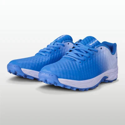 Nivia Crick-1000 Cricket Shoes for Men - White/Sky