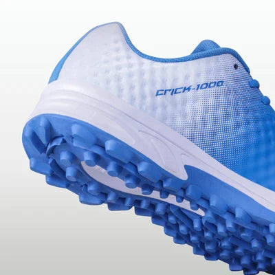 Nivia Crick-1000 Cricket Shoes for Men - White/Sky