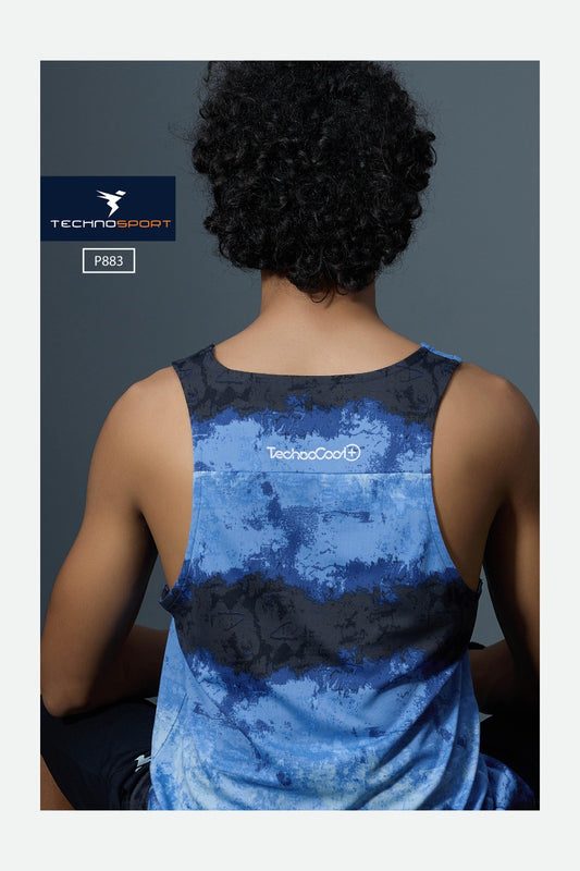 TechnoSport Sublimation U Neck Sleeveless Dry Fit Sando for Men P-883 (Dual Hue)
