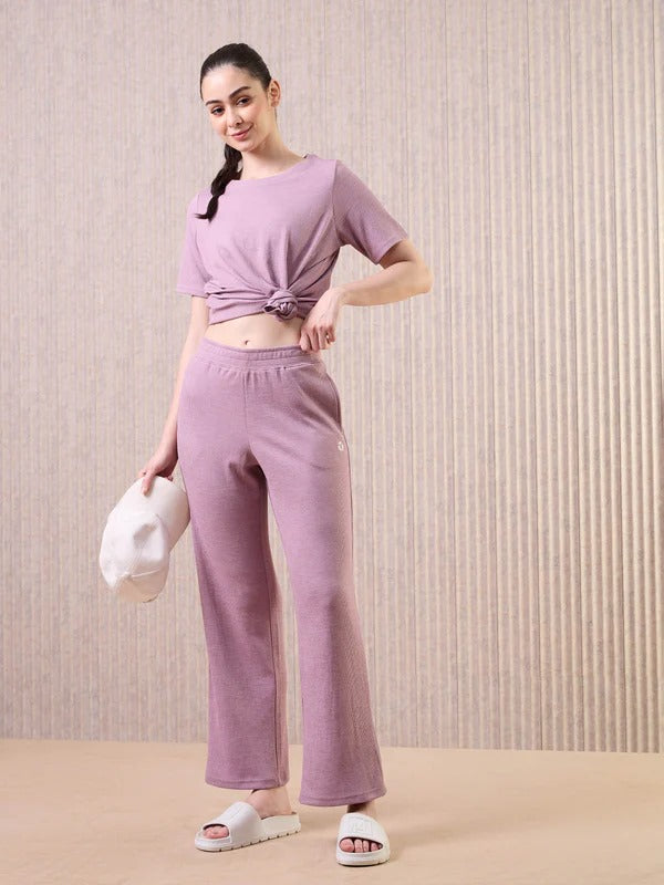 Technosport Women Relaxed Fit Trackpants WR-133 (Dusty Pink)