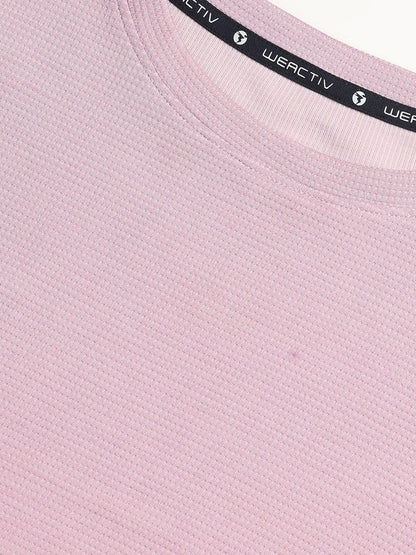 Technosport Women Relaxed Fit Round Neck T-shirt WR-132 (Dusty Pink)