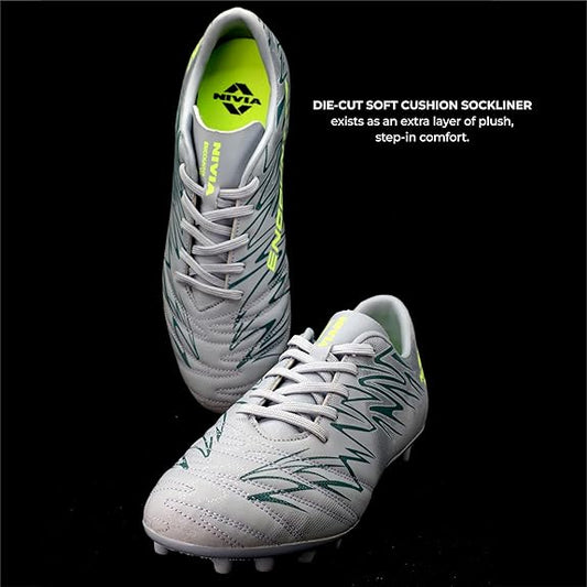 Nivia Encounter 11 Football Shoes for Men (Grey)