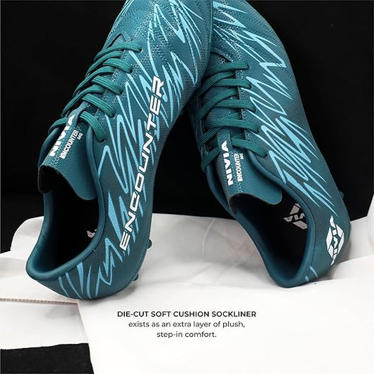 Nivia Encounter 11 Football Shoes for Men (Green)