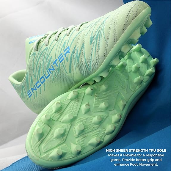Nivia Encounter 11 Football Shoes for Men (Pastel Green)