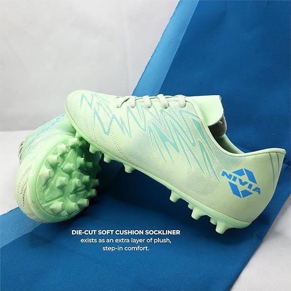 Nivia Encounter 11 Football Shoes for Men (Pastel Green)